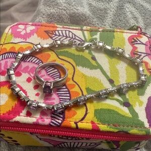 Elegant Silver Bracelet and Ring Set